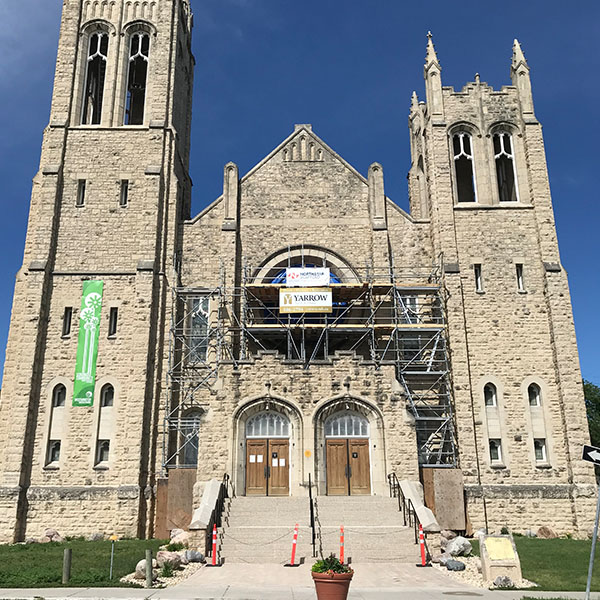 Church Scaffold Structure in Winnipeg
