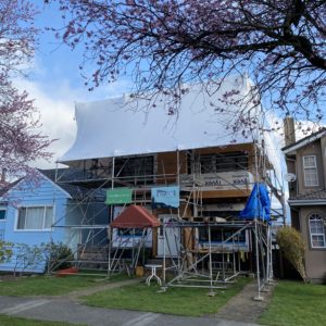 temporary roof enclosure