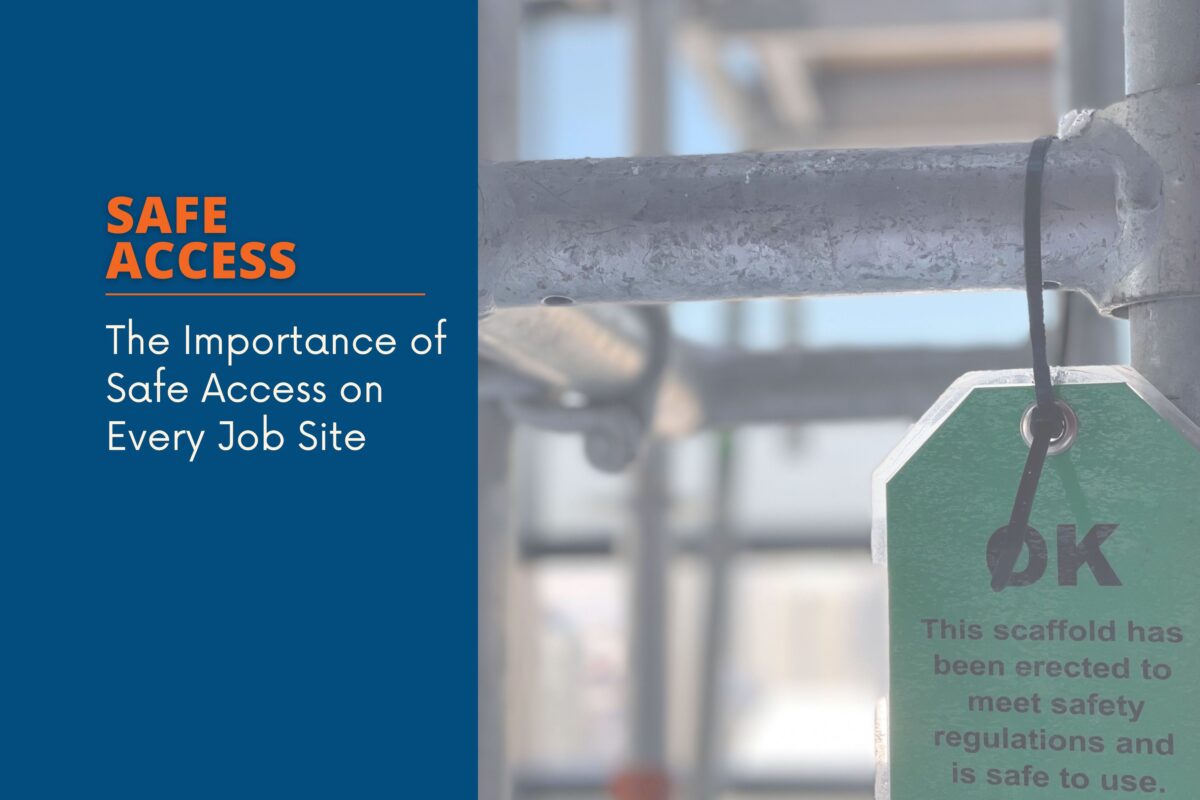 image of green safety tag attached to scaffold equipment